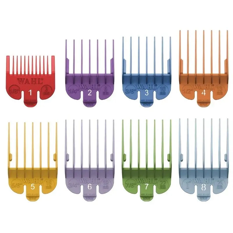 Wahl #1-8 Plastic Color Coded Guide Comb Set Wahl Australia