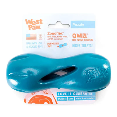 West Paw Qwizl Tough Puzzle Toy  Small River 