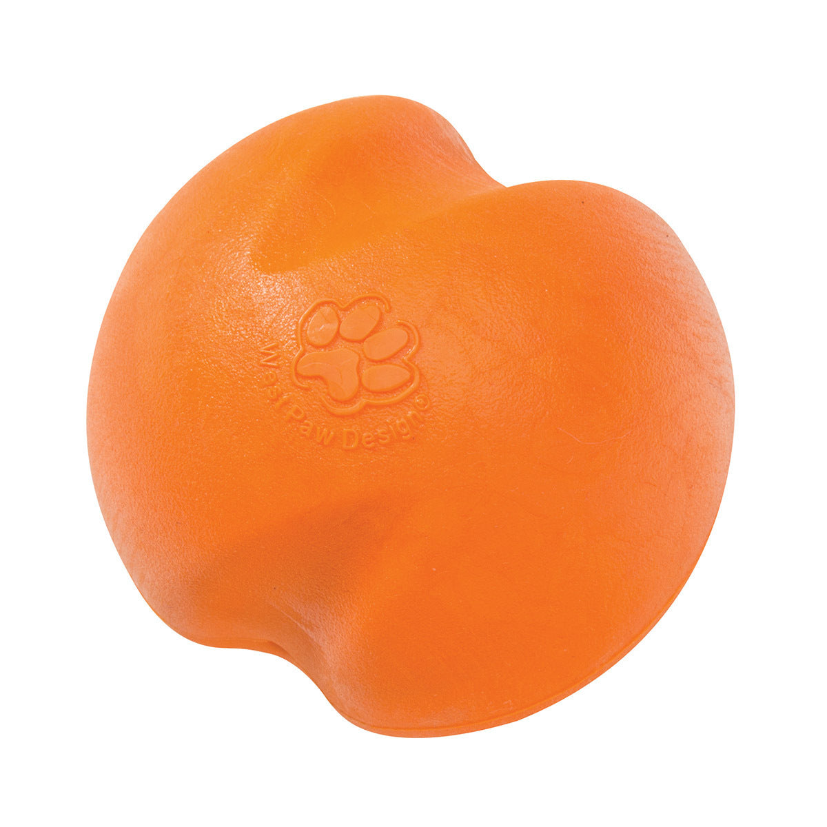 West Paw Jive Zogoflex Fetch Ball Tough Dog Toy - Large - Orange West Paw
