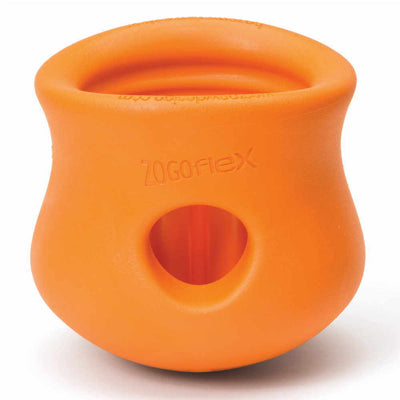 West Paw Toppl Treat Dispensing Dog Toy & Bowl - X-Large - Orange West Paw