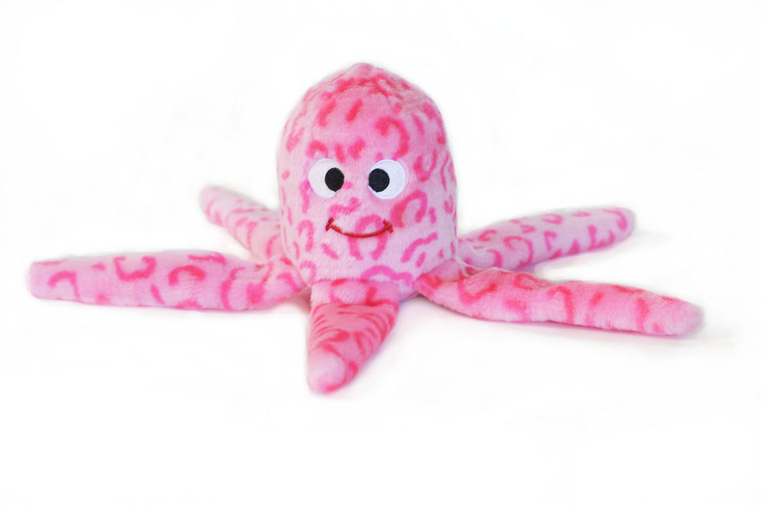 Zippy Paws Floppy Jelly Pink Octopus Squeaker Plush Dog Toy Zippy Paws