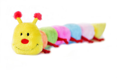 Zippy Paws Long Caterpillar 6 Squeakers Plush No Stuffing Dog Toy - Small Zippy Paws