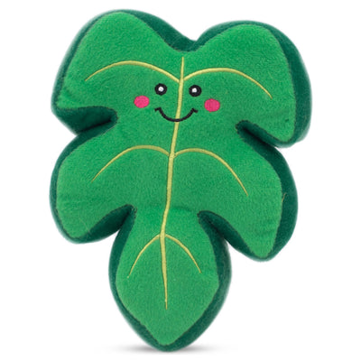 Zippy Paws Squeakie Pattiez Plush Squeaker Dog Toy - Monstera Leaf Zippy Paws