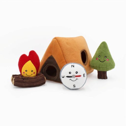Zippy Paws Interactive Burrow Dog Toy - Camping Tent Zippy Paws