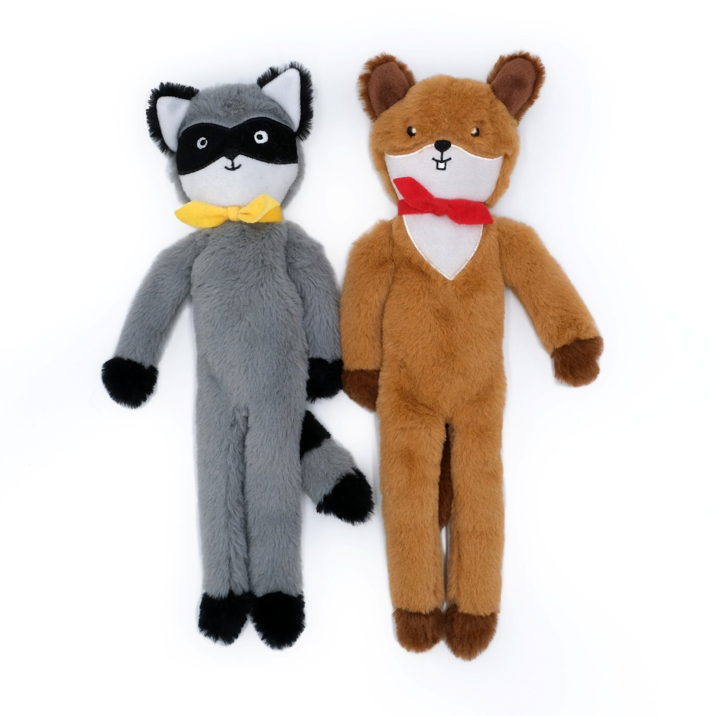 Zippy Paws Fluffy Peltz Plush Squeaker Dog Toy - Raccoon & Chipmunk 2-Pack Zippy Paws