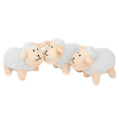 Zippy Paws Miniz Squeaker Dog Toys - 3-Pack - Sheep Zippy Paws