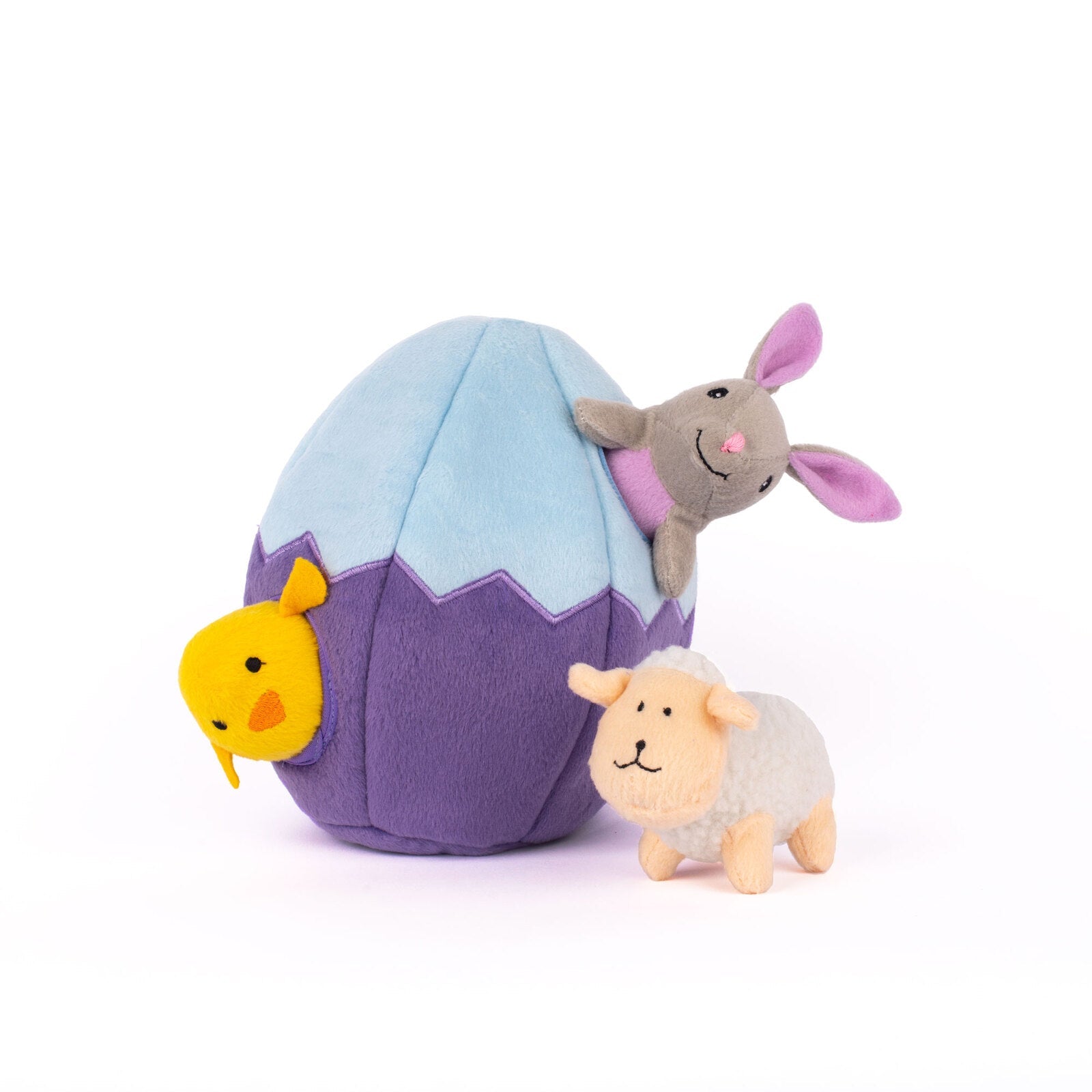 Zippy Paws Interactive Burrow Plush Dog Toy - Easter Egg and Friends Zippy Paws