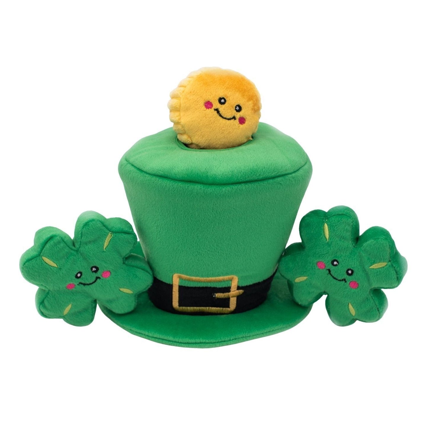 Zippy Paws Burrow Interactive Dog Toy - Leprechaun Hat Zippy Paws