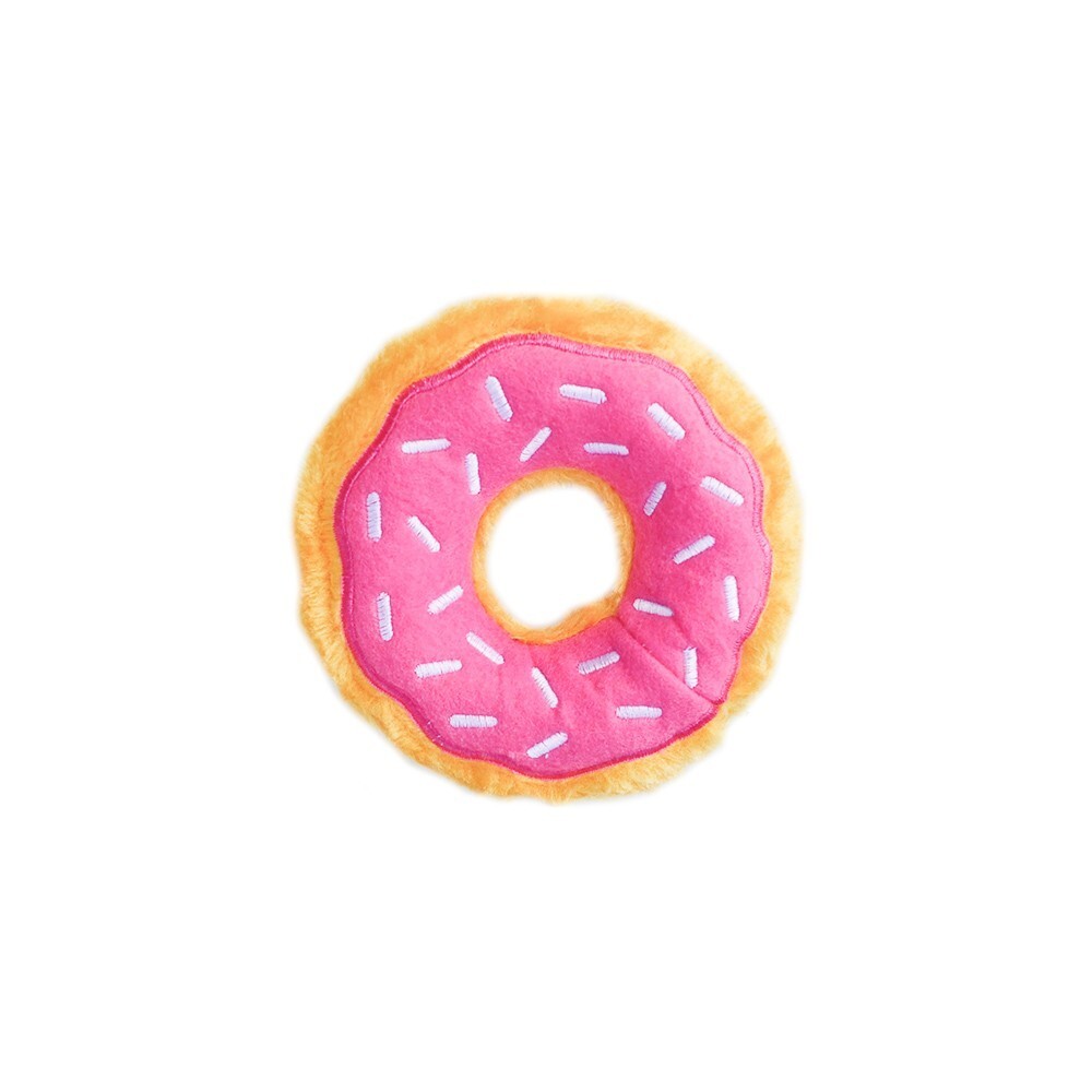 Zippy Paws Mini Donutz Squeaker Dog Toy - Strawberry Zippy Paws