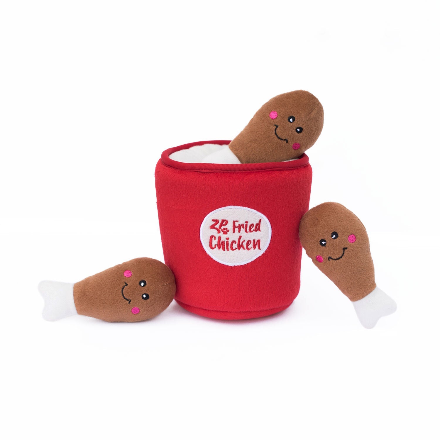 Zippy Paws Burrows Interactive Squeaker Dog Toys - Bucket of Chicken Zippy Paws