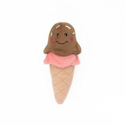 Zippy Paws NomNomz Squeaker Dog Toy - Ice Cream Zippy Paws