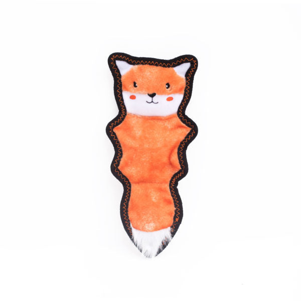 Zippy Paws Z-Stitch Skinny Peltz No Stuffing Squeaker Dog Toy - Fox Zippy Paws