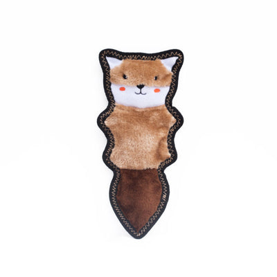 Zippy Paws Z-Stitch Skinny Peltz No Stuffing Squeaker Dog Toy - Chipmunk Zippy Paws