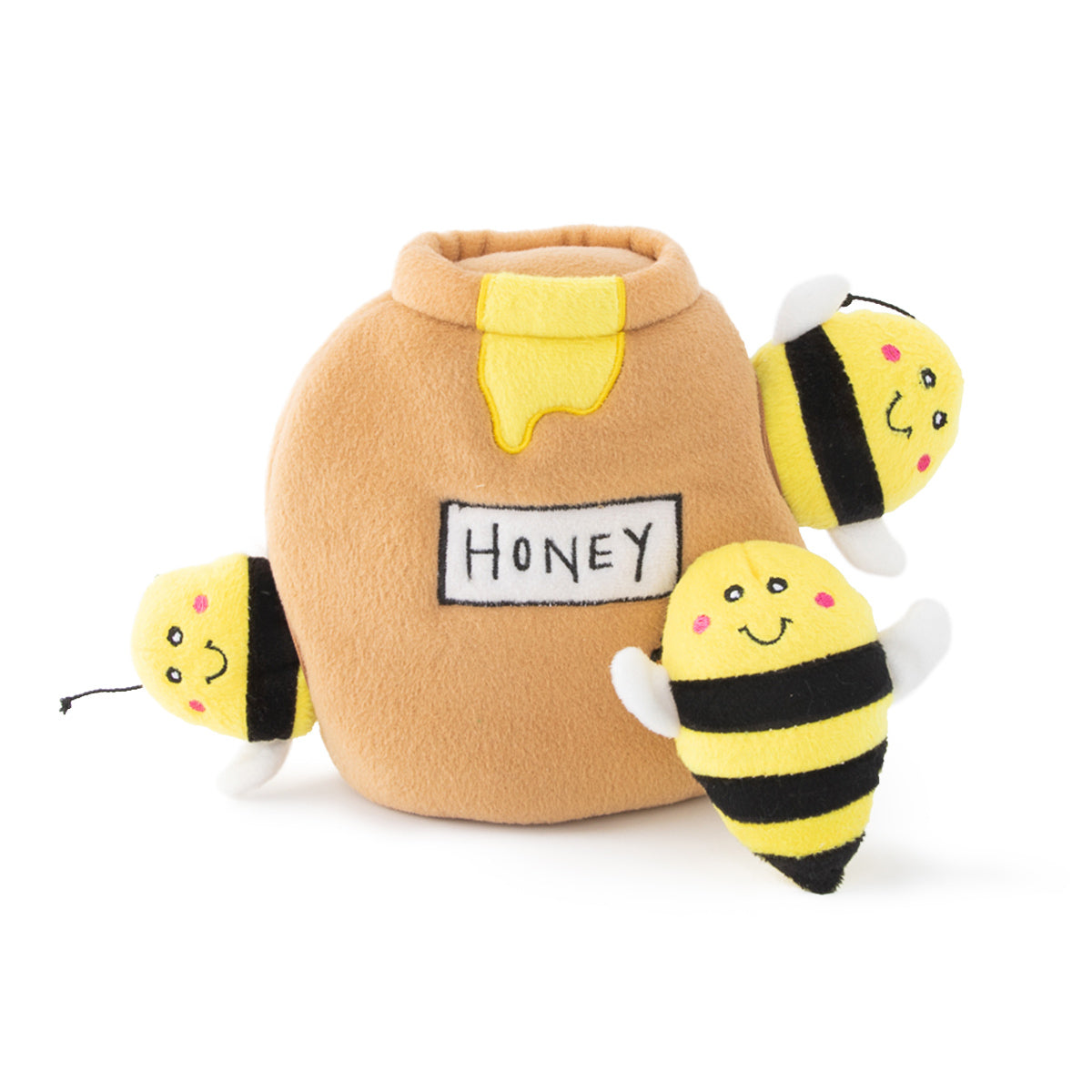 Zippy Paws Zippy Burrow Interactive Squeaker Dog Toy - Honey Pot Zippy Paws