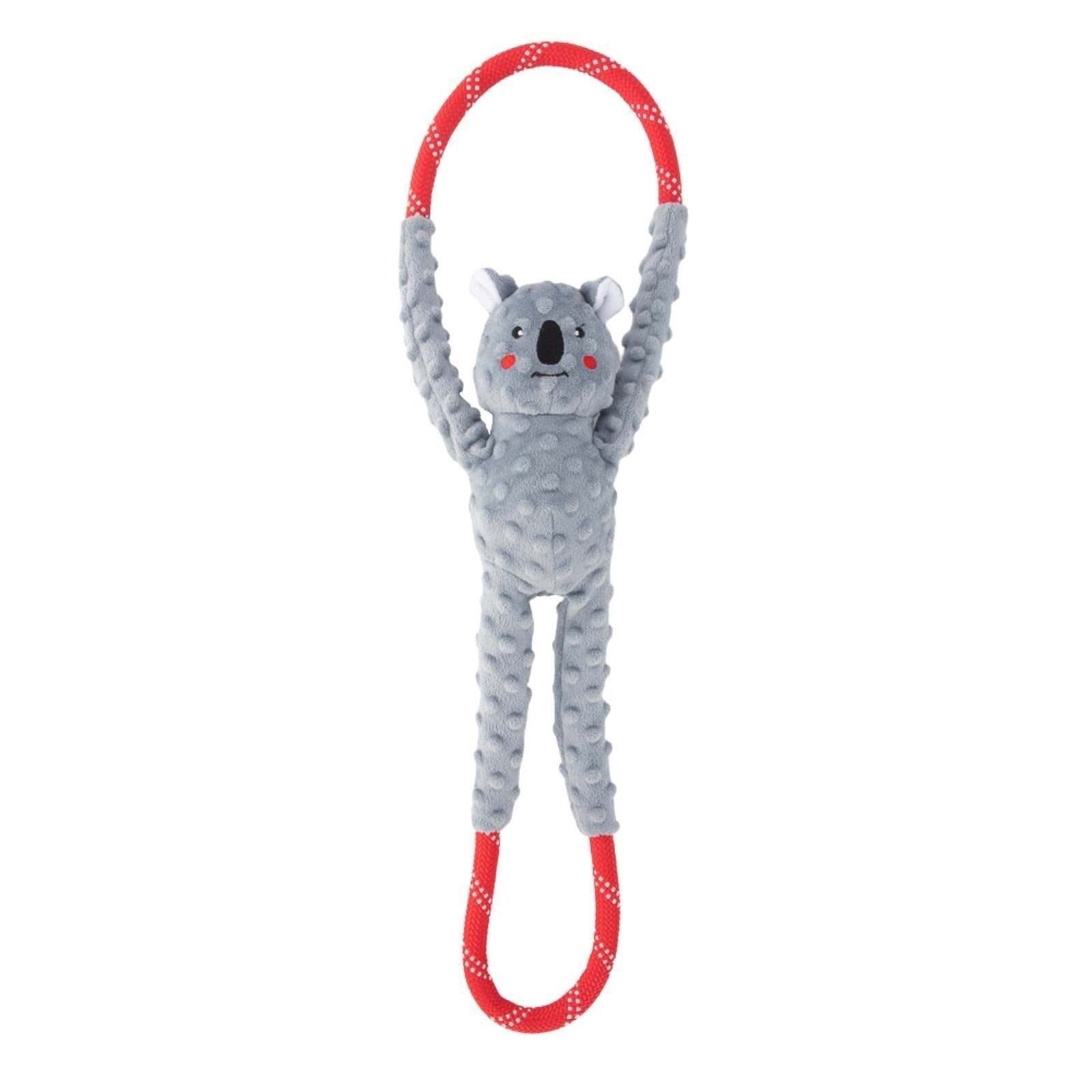 Zippy Paws RopeTugz Squeaker Dog Toy with Rope - Koala Zippy Paws