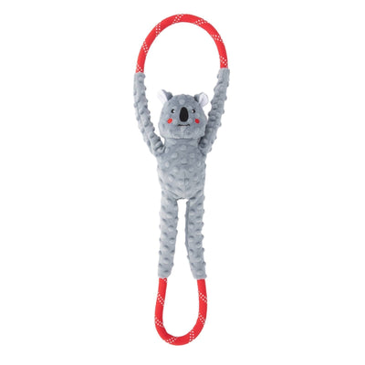 Zippy Paws RopeTugz Squeaker Dog Toy with Rope - Koala Zippy Paws