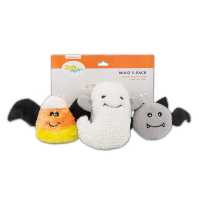 Zippy Paws Plush Squeaker Dog Toy - Halloween Miniz - Flying Frights 3- Pack Zippy Paws