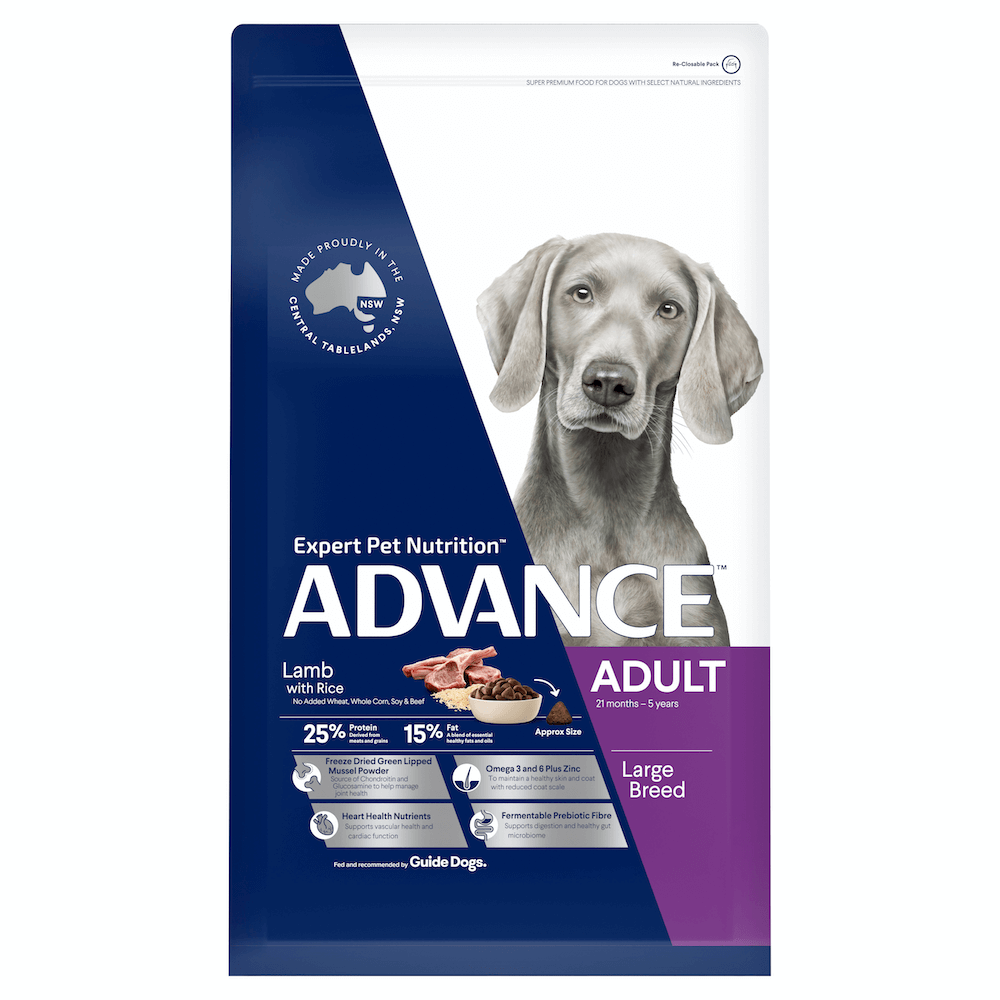 Advance Adult Large Breed Lamb Dry Dog Food 15kg - Optimal Nutrition