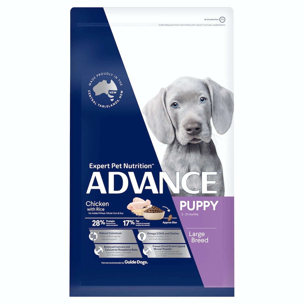 Advance Large Breed Puppy Dry Dog Food with Chicken & Rice for Optimal Growth