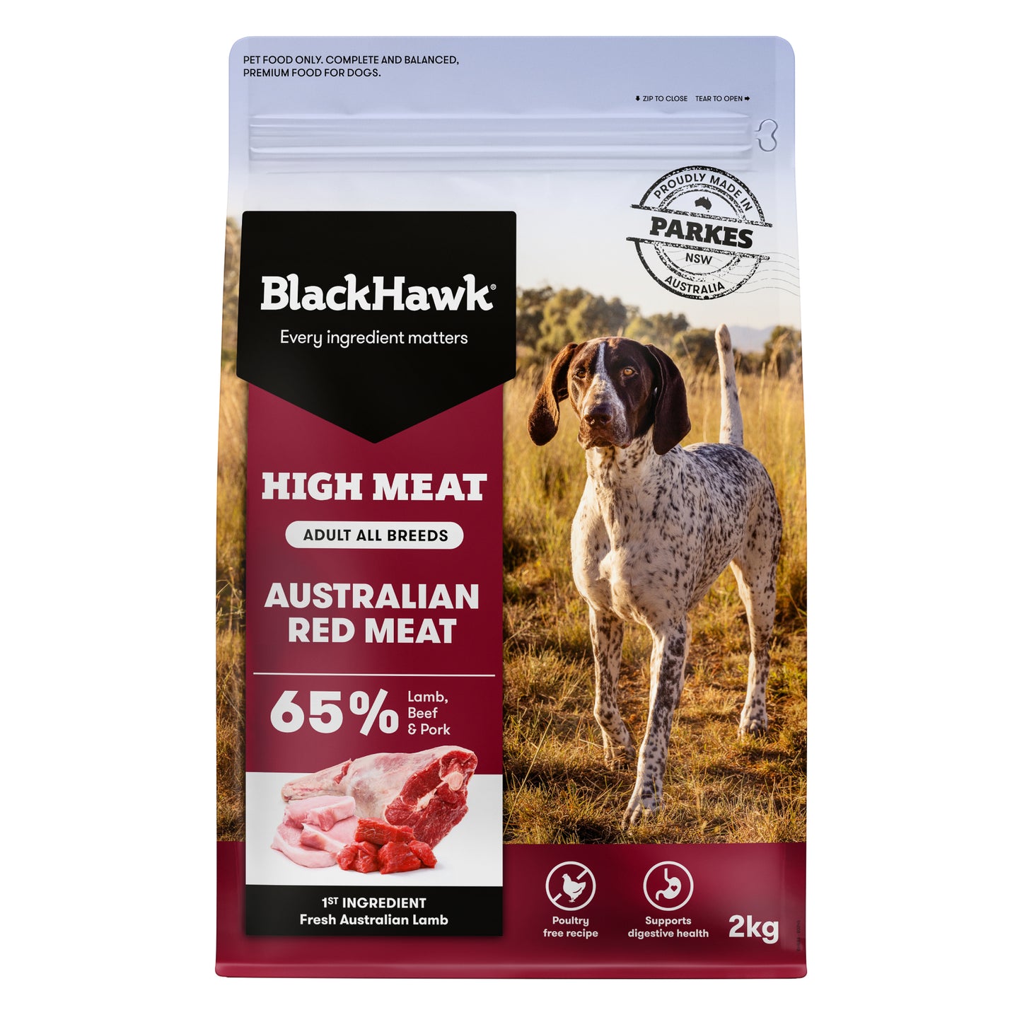 Black Hawk Adult Dog High Meat Australian Red Meat Dry Food 2kg 10kg