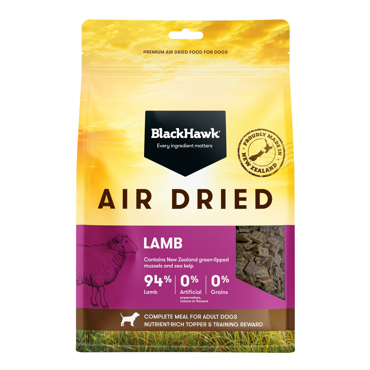 Black Hawk Adult Dog Air Dried Lamb: Premium New Zealand Recipe for Optimal Health