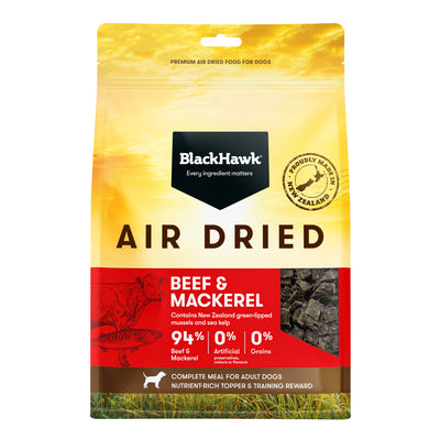 Black Hawk Adult Dog Air Dried Beef & Mackerel Whole Food