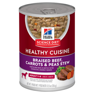 Hill's Science Diet Adult Healthy Cuisine Wet Dog Food Stews 12 x 354g