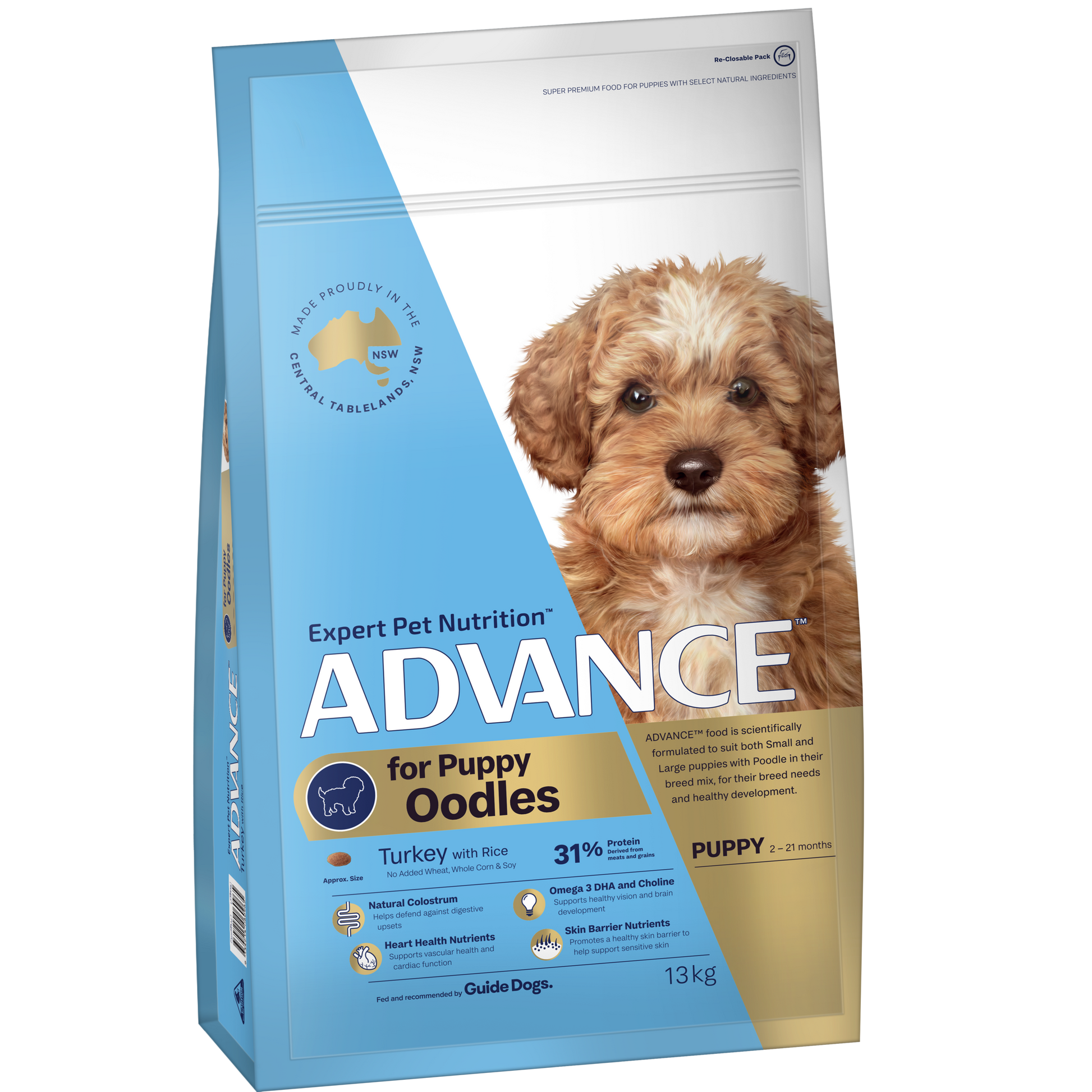 Advance Puppy Oodles Dry Dog Food for Growing Puppies 2.5kg 13kg