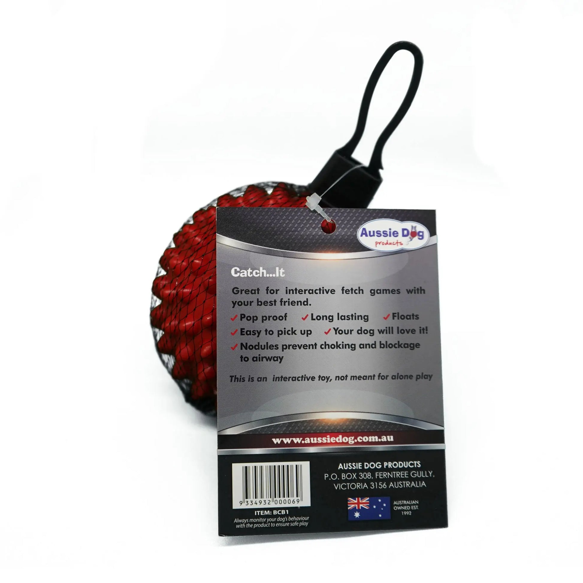 Ultimate Durable Red Catch Ball for Dogs, Interactive Fetch and Chew Toy