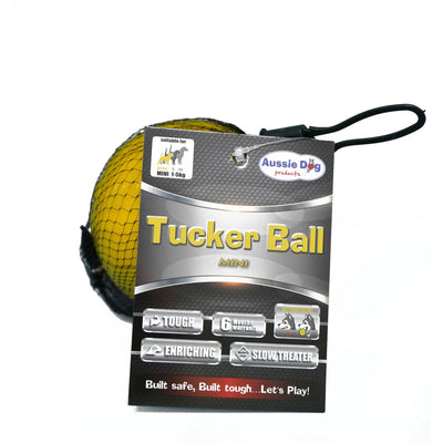 Aussie Dog Mini Tucker Ball: Durable, Treat Dispensing, Interactive Dog Toy