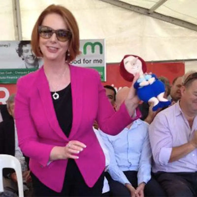Hilarious Julia Gillard Dog Chew Toy: Durable, Squeaky, Political Fun for Pups