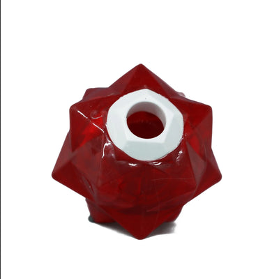 Aussie Dog Monster Treat Ball: Durable Red Rubber Enrichment Toy for Dogs