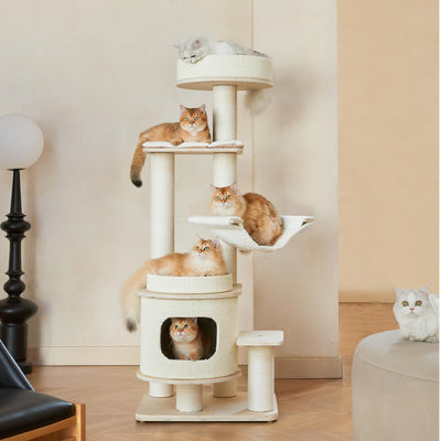 Michu Luna Multi-Layer Solid Wood Cat Nest Tree