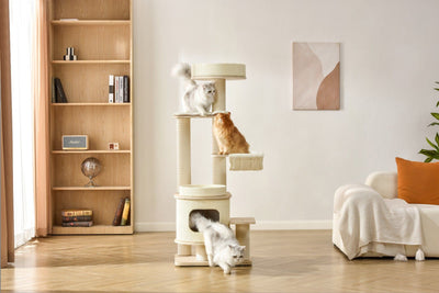 Michu Luna Multi-Layer Solid Wood Cat Nest Tree
