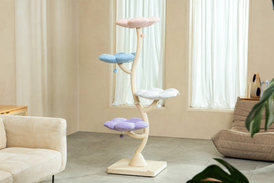 MICHU Fairy 4‑Tier Designer Flower Cat Tree – Deluxe