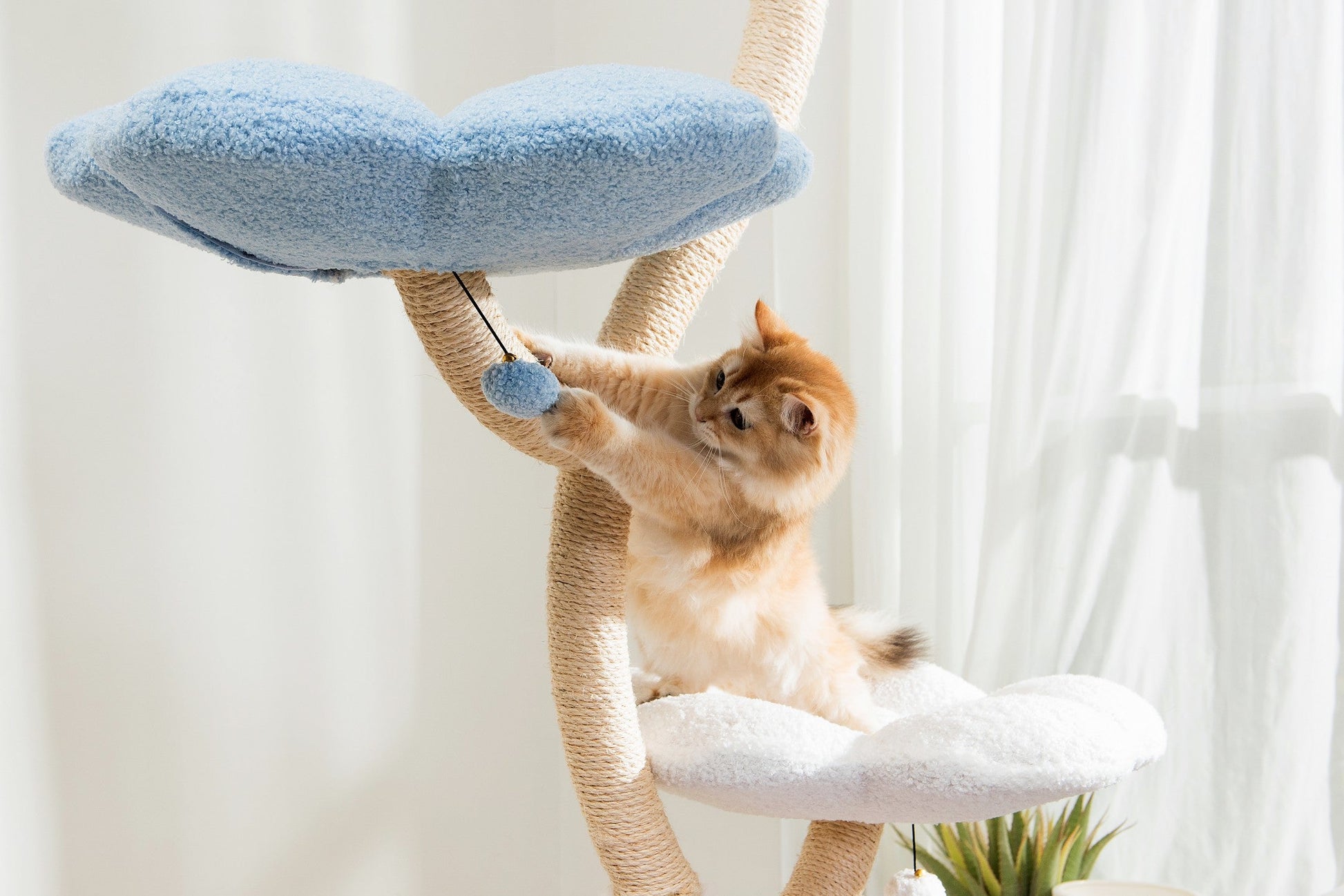 MICHU Fairy 4‑Tier Designer Flower Cat Tree – Deluxe