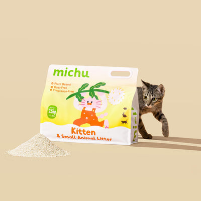 Michu Natural Tofu Cat Litter for Kittens – Low‑Dust, Flushable, 2.5kg