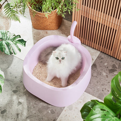 Michu Macaron Extra Large High‑Edge Open Style Cat Litter Box