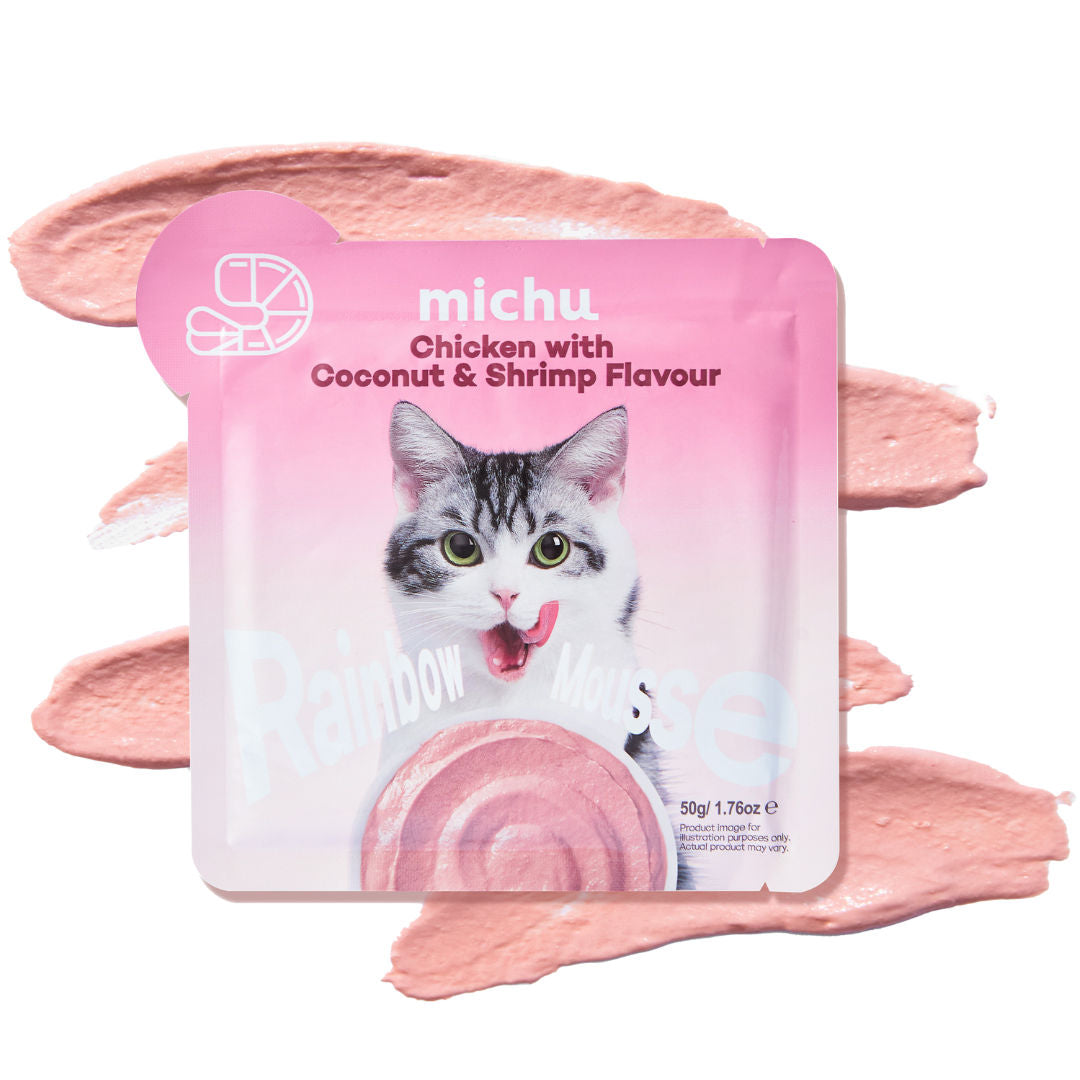 Michu Rainbow Mousse Wet Cat Food 5-Flavour Variety Pack