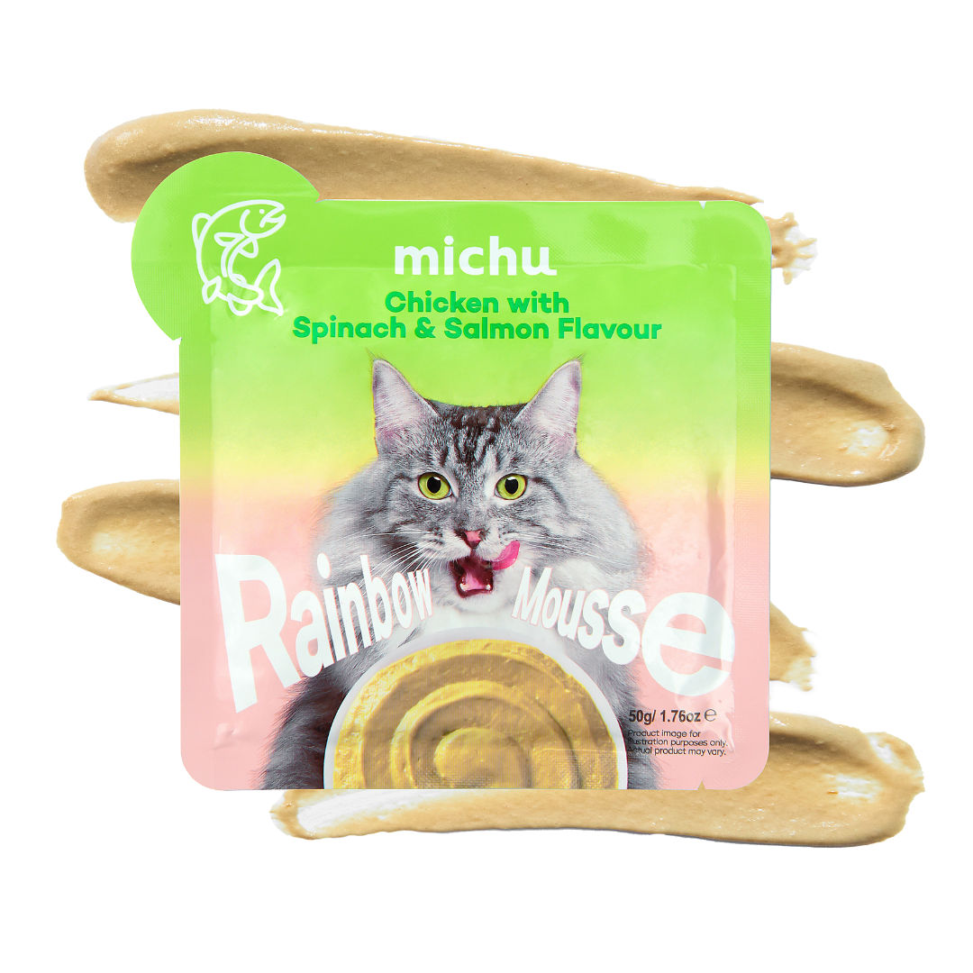 Michu Rainbow Mousse Wet Cat Food 5-Flavour Variety Pack