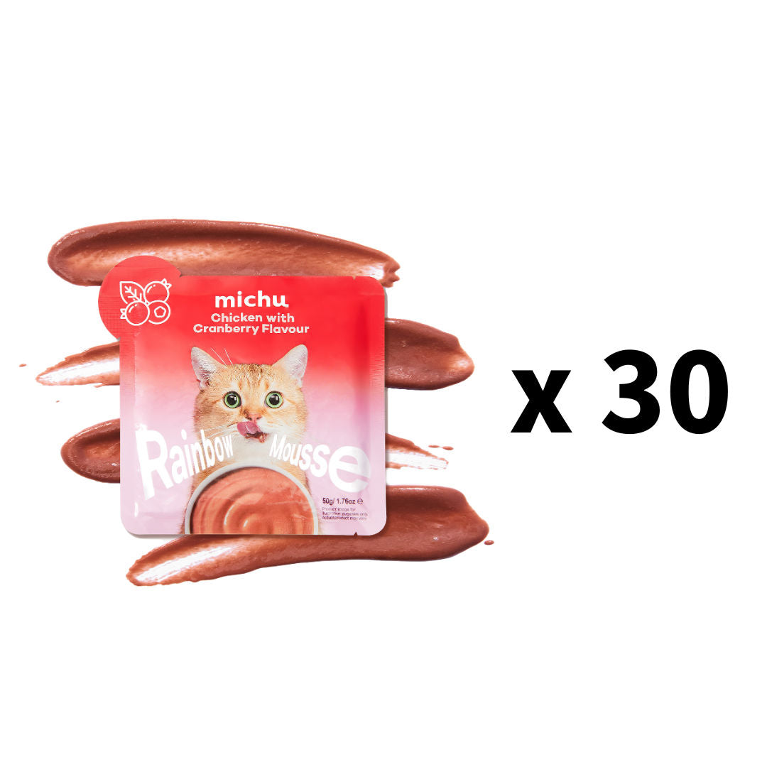 Michu Rainbow Mousse Wet Cat Food 5-Flavour Variety Pack