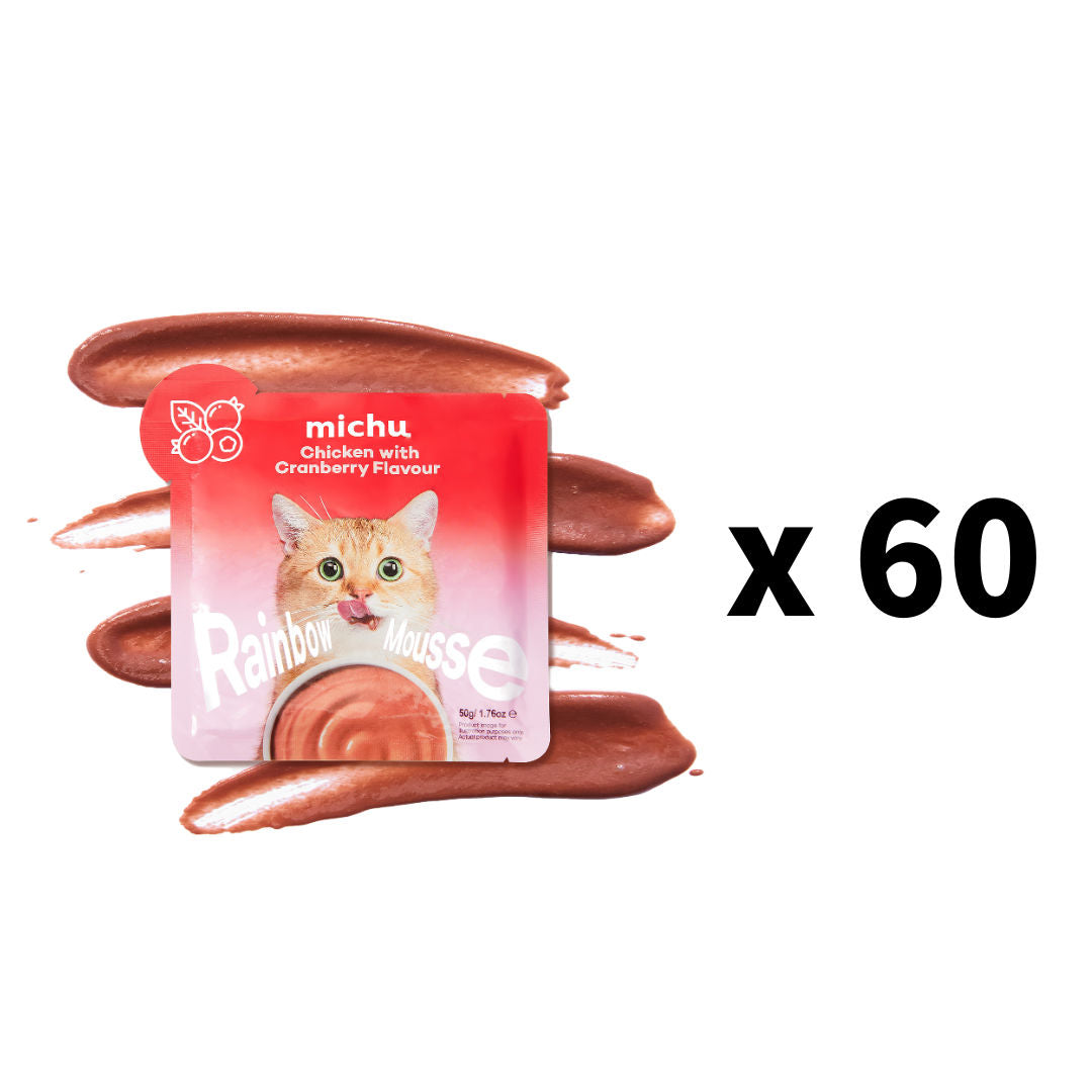 Michu Rainbow Mousse Wet Cat Food 5-Flavour Variety Pack