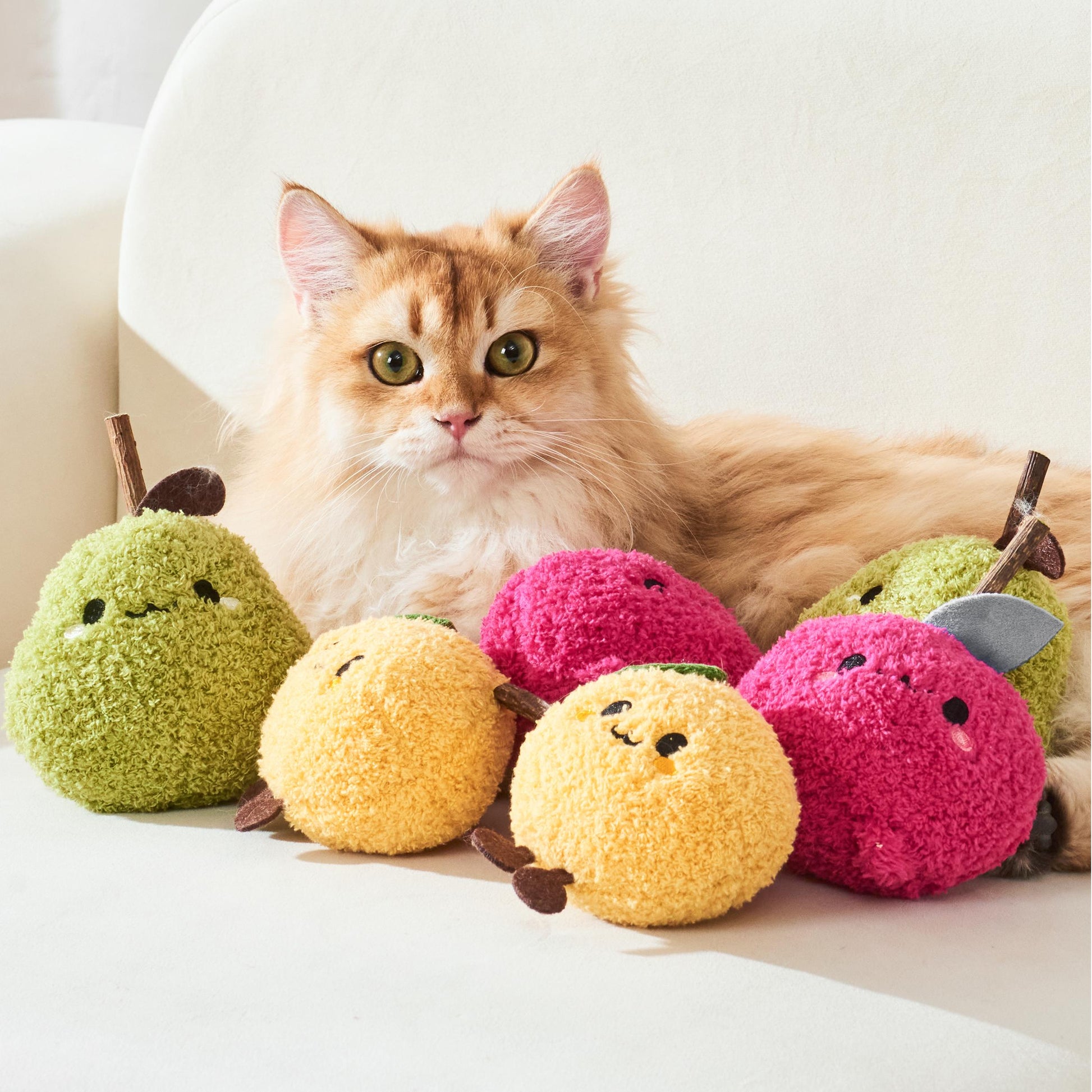 Michu Silver Vine Catnip Plush Toy Trio – Onion, Pear, Avocado