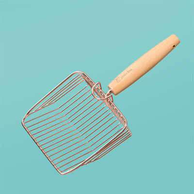 Rose Gold Michu Stainless Steel Cat Litter Scoop Ergonomic