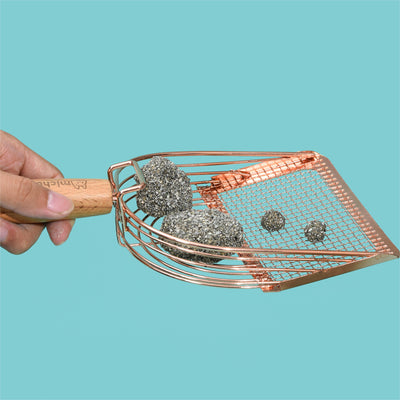 Rose Gold Michu Stainless Steel Cat Litter Scoop Ergonomic
