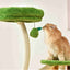 Michu Verde Modern Solid Wood Cat Tree: Multi-Level, Cozy Pear Nest