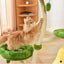 Michu Verde Modern Solid Wood Cat Tree: Multi-Level, Cozy Pear Nest