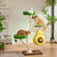 Michu Verde Modern Solid Wood Cat Tree: Multi-Level, Cozy Pear Nest