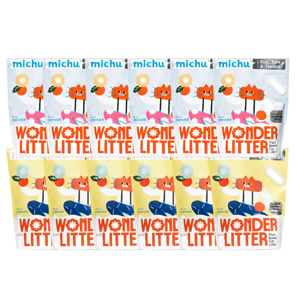 Michu Wonder Plant-Based Automatic Box Friendly Cat Litter 2.5kg