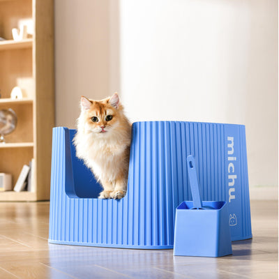 Michu XXL Kaia Deluxe Spacious Cat Litter Box with Lid